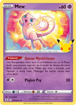 Photo carte Pokemon Mew Célébrations 11/25