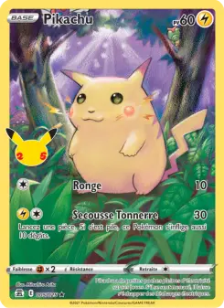 Photo carte Pokemon Pikachu Célébrations 5/25