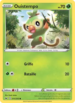 Photo carte Pokemon Ouistempo Épée et Bouclier 11/202