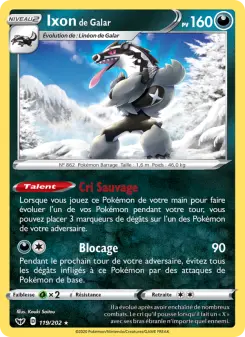 Carte Pokémon Ixon de Galar