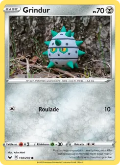 Photo carte Pokemon Grindur Épée et Bouclier 130/202