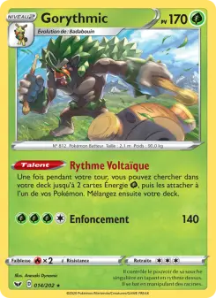 Photo carte Pokemon Gorythmic Épée et Bouclier 14/202