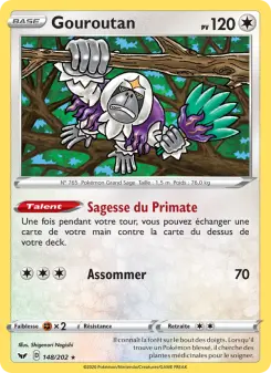 Photo carte Pokemon Gouroutan Épée et Bouclier 148/202