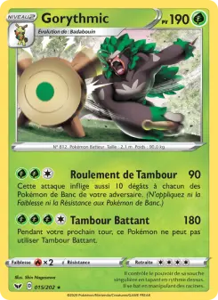 Photo carte Pokemon Gorythmic Épée et Bouclier 15/202