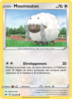 Photo carte Pokemon Moumouton Épée et Bouclier 152/202
