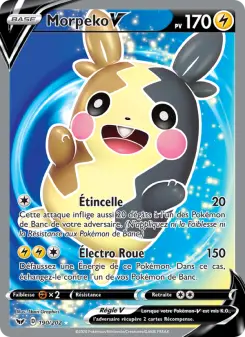 Photo carte Pokemon Morpeko V Épée et Bouclier 190/202