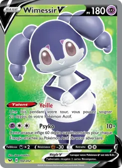 Photo carte Pokemon Wimessir V Épée et Bouclier 192/202