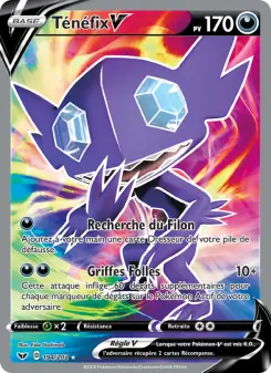 Photo carte Pokemon Ténéfix V Épée et Bouclier 194/202