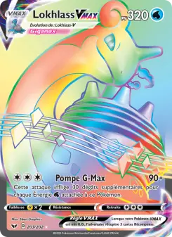 Photo carte Pokemon Lokhlass VMAX Épée et Bouclier 203/202