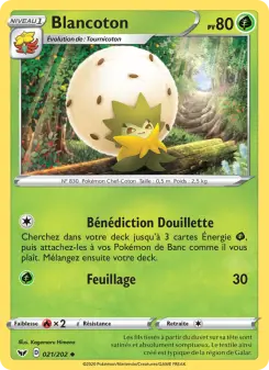 Photo carte Pokemon Blancoton Épée et Bouclier 21/202