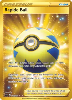 Photo carte Pokemon Rapide Ball Épée et Bouclier 216/202