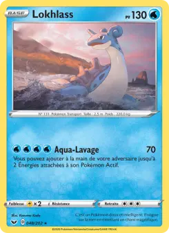 Photo carte Pokemon Lokhlass Épée et Bouclier 48/202