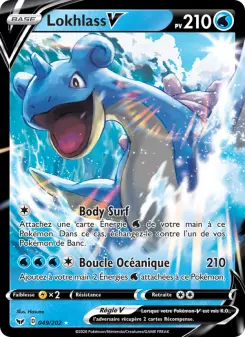 Photo carte Pokemon Lokhlass V Épée et Bouclier 49/202
