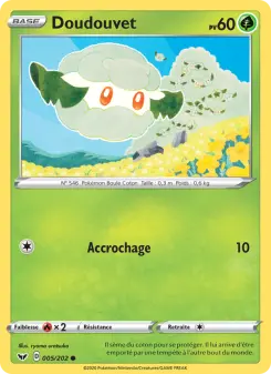 Photo carte Pokemon Doudouvet Épée et Bouclier 5/202