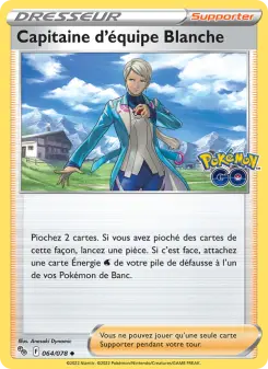 Carte Pokémon Capitaine d'équipe Blanche