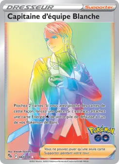 Carte Pokémon Capitaine d'équipe Blanche