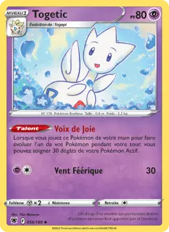 Photo carte Pokemon Togetic Astres Radieux 56/189