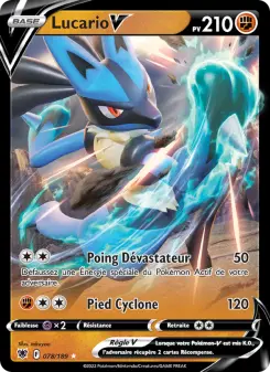 Photo carte Pokemon Lucario V Astres Radieux 78/189