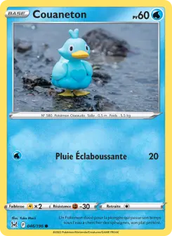 Photo carte Pokemon Couaneton Origine Perdue 46/196