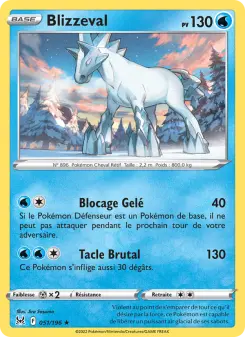 Photo carte Pokemon Blizzeval Origine Perdue 51/196