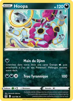 Photo carte Pokemon Hoopa Origine Perdue 122/196
