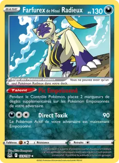 Photo carte Pokemon Farfurex de Hisui Radieux Origine Perdue 123/196