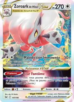 Carte Pokémon Zoroark de Hisui VSTAR