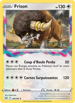 Photo carte Pokemon Frison Origine Perdue 148/196