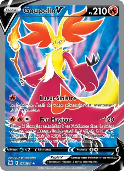 Photo carte Pokemon Goupelin V Origine Perdue 173/196