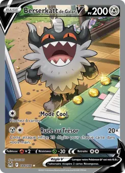 Photo carte Pokemon Berserkatt de Galar V Origine Perdue 184/196