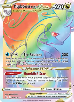 Photo carte Pokemon Muplodocus de Hisui VSTAR Origine Perdue 202/196