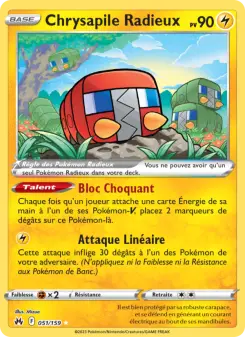 Carte Pokémon Chrysapile Radieux