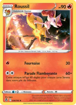 Photo carte Pokemon Roussil Tempête Argentée 26/195