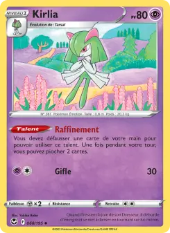 Photo carte Pokemon Kirlia Tempête Argentée 68/195