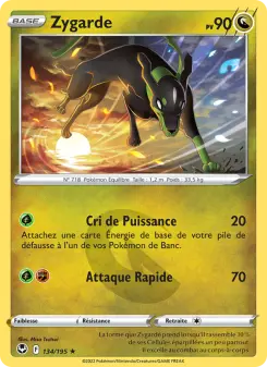 Photo carte Pokemon Zygarde Tempête Argentée 134/195