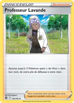 Photo carte Pokemon Professeur Lavande Tempête Argentée 162/195