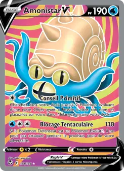 Photo carte Pokemon Amonistar V Tempête Argentée 174/195