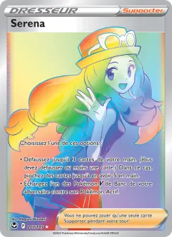 Photo carte Pokemon Serena Tempête Argentée 207/195