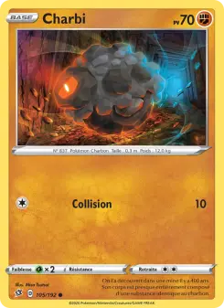 Photo carte Pokemon Charbi Clash des Rebelles 105/192
