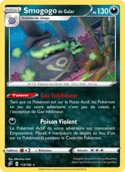 Carte Pokémon Smogogo de Galar