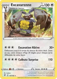 Carte Pokémon Excavarenne