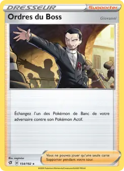 Carte Pokémon Ordres du Boss (Giovanni)