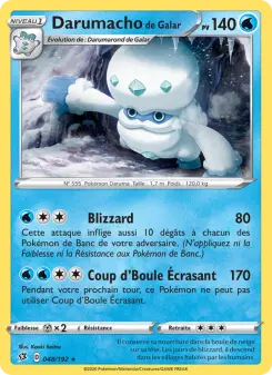 Carte Pokémon Darumacho de Galar