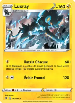 Photo carte Pokemon Luxray Clash des Rebelles 62/192
