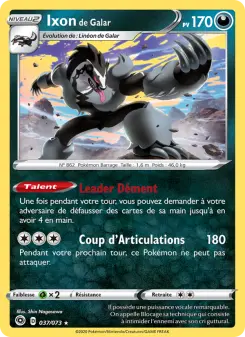 Carte Pokémon Ixon de Galar