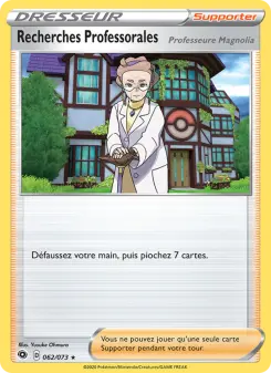 Carte Pokémon Recherches Professorales (Professeure Magnolia)