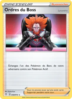 Carte Pokémon Ordres du Boss (Lysandre)