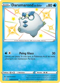 Carte Pokémon Darumarond de Galar