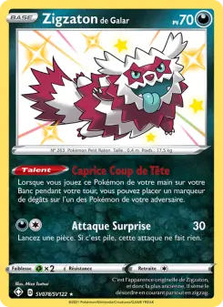 Carte Pokémon Zigzaton de Galar
