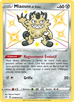 Carte Pokémon Miaouss de Galar